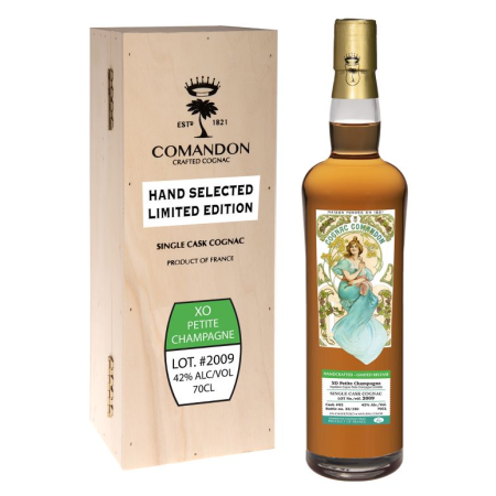 XO Petite Champagne Lot 2009 Single Cask Cognac Comandon édition limitée