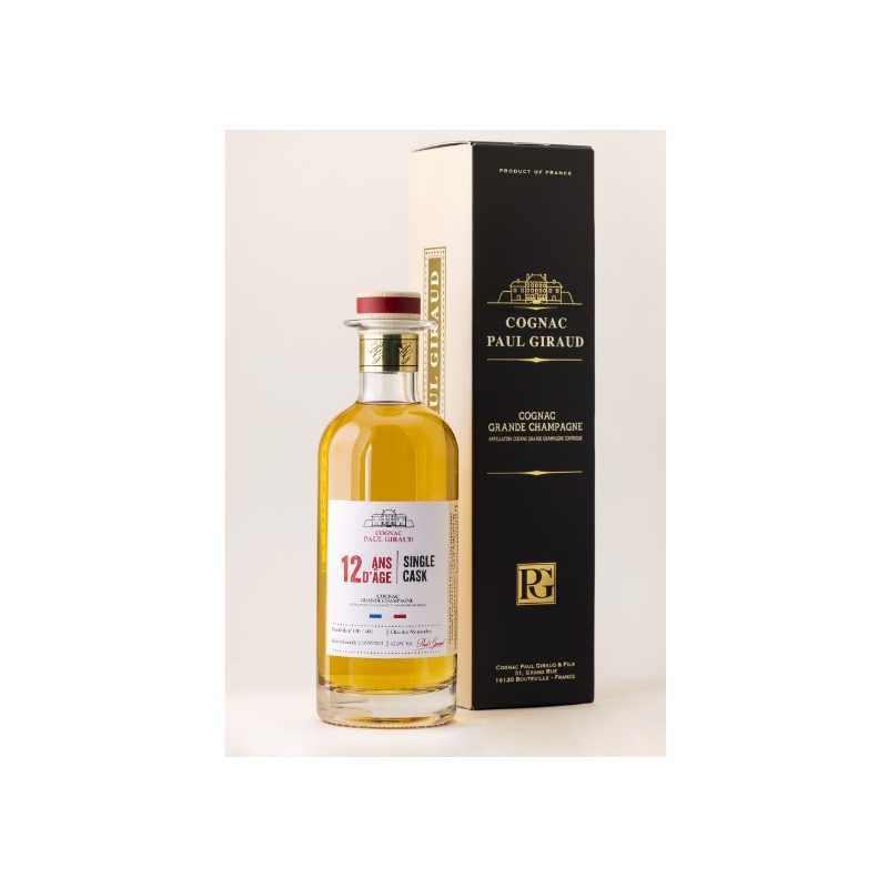 12 ans d'âge single cask Grande Champagne Cognac Paul Giraud édition limitée